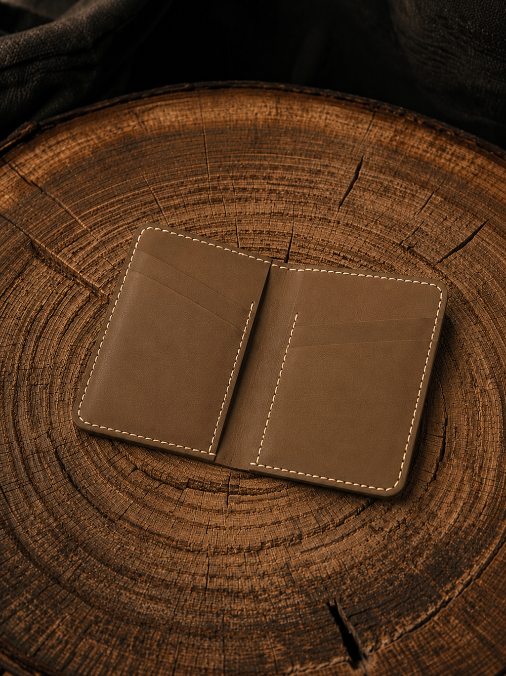 Stitch Tobacco Brown Wallet