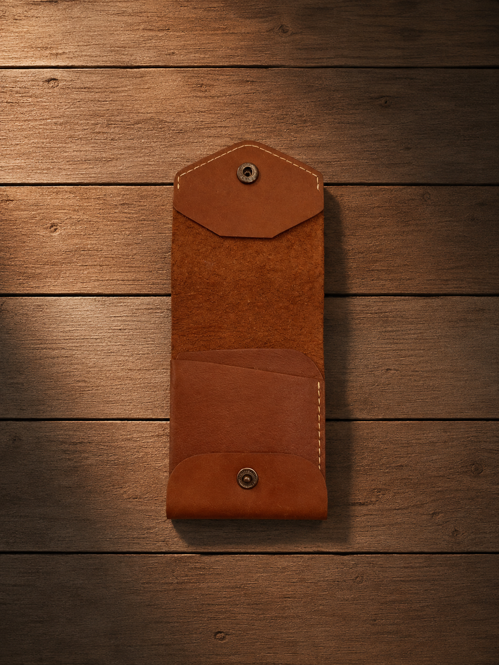 Brown Button Wallet