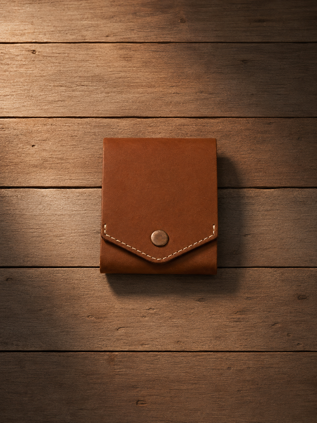 Brown Button Wallet