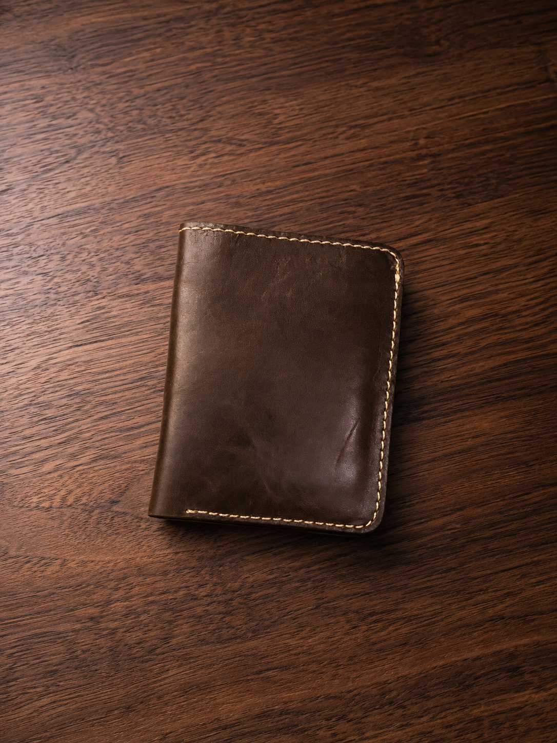 Stitch Dark Brown Wallet